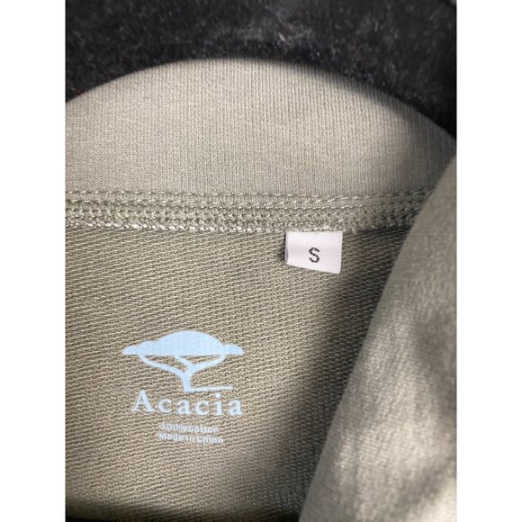 Acacia Embroidered Olive Green Womens Jacket size Small Gray Button Up Boho Arts - Picture 3 of 14